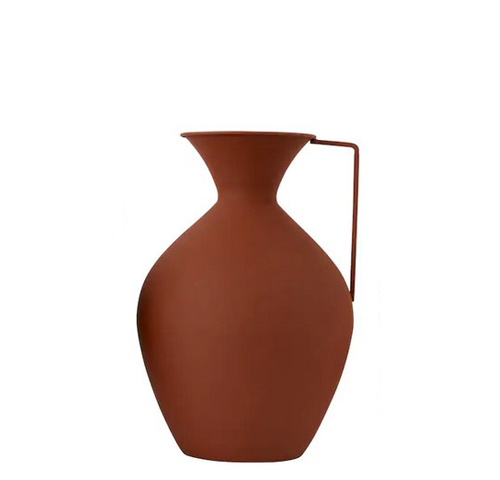 Powder coated iron vase - Vase metal decoratif H.37